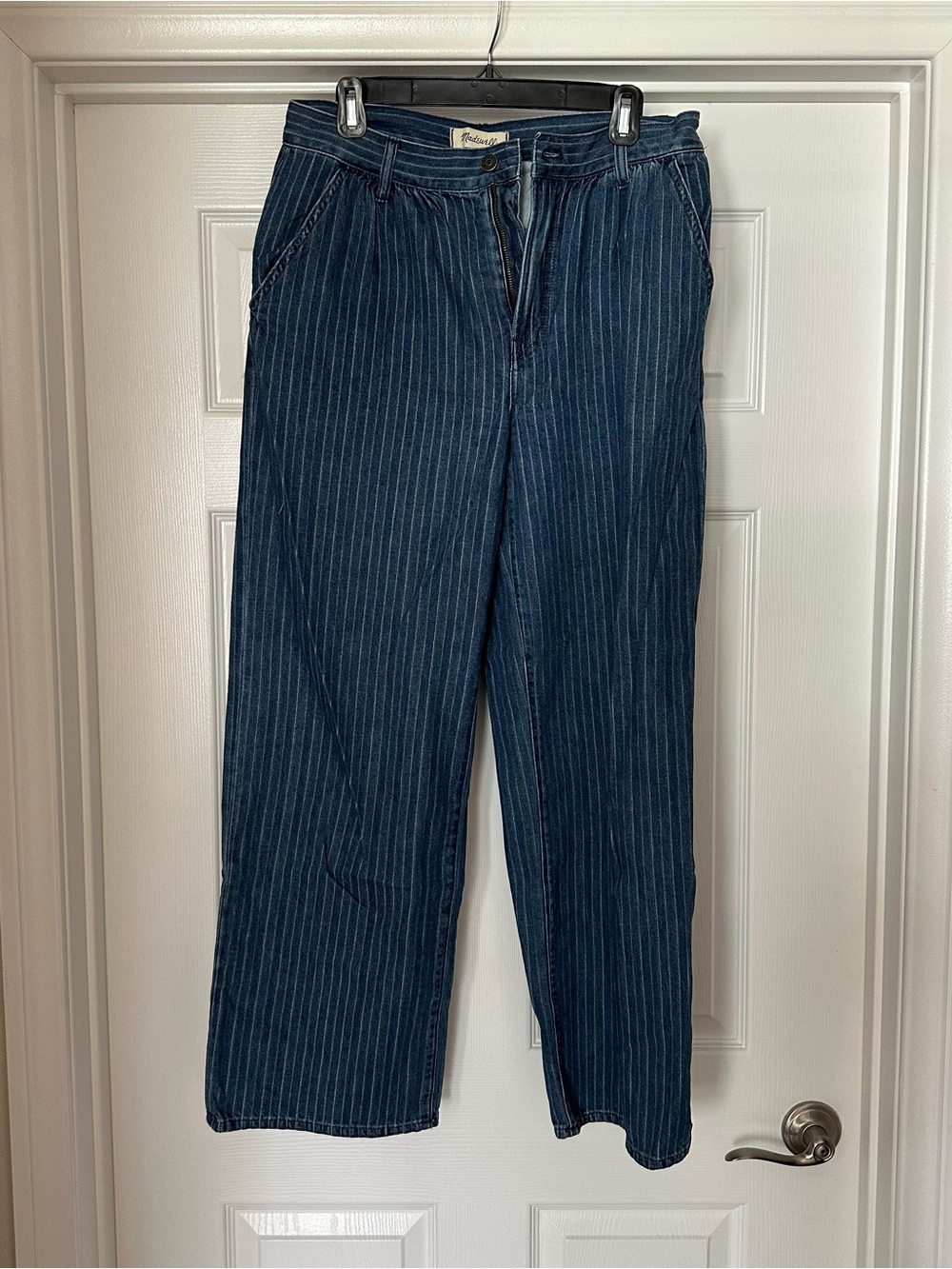 Madewell Indigo Pinstripe Denim Pants